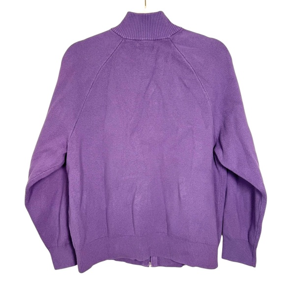 TNA (Aritzia) | Full-zip Cotton Knit Sweater | S | Purple | Athleisure | Casual - Picture 15 of 15